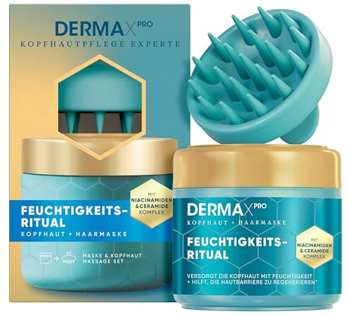 Head & Shoulders DermaXPro Feuchtigkeitsritual Kopfhaut- & Haarmaske 300ml | mit Massager für trockenes Haar, Spendet Feuchtigkeit für Kopfhaut & Haare