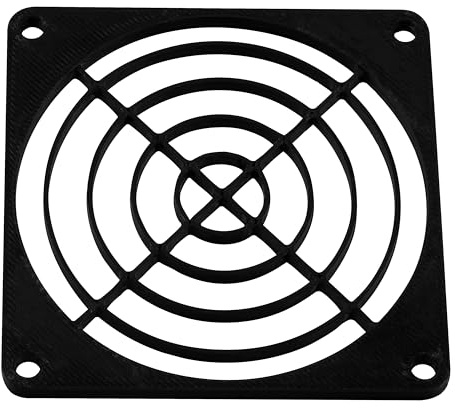 AERZETIX - Juego de 4 Rejillas de Ventilador de plástico 70x70 mm para Ordenador PC impresoras Equipos audiovisuales proyectores Multimedia | Color Negro