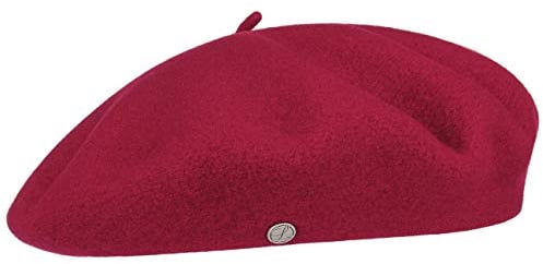 Laulhere L´Autentique Baskenmütze Baske Damenbaske Herrenbaske Merino Merinomütze Wollmütze Damenbaske Winterbaske (One Size - bordeaux)