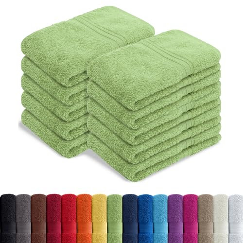 AR Line 10er Pack Gästetücher/Gästehandtücher 30x50 cm 100% Baumwolle 500 g/m², in Farbe: Apfelgrün