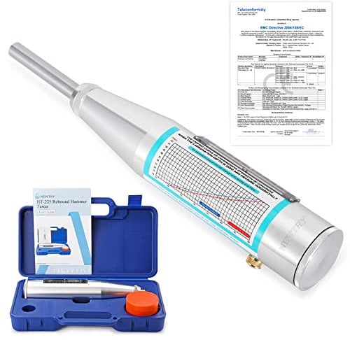 NEWTRY Beton-Rückprallhammer-Tester 10-60 MPa Resiliometer Hammer Test Meter