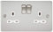 Knightsbridge FPR9000BCW Prise de courant DP à plaque plate avec insert blanc, 13 A, 2 G