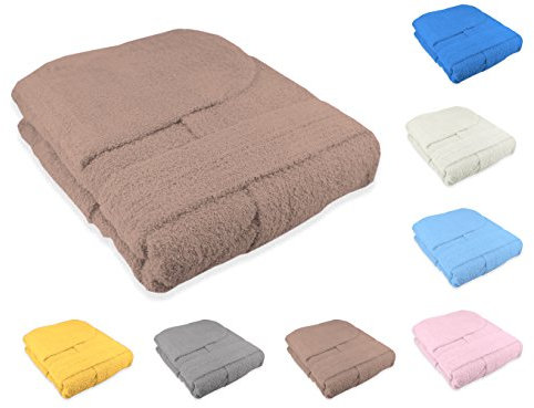 Tata Home Accappatoio con Cappuccio Unisex Adulto Uomo o Donna in Spugna di Cotone Taglia M Colore Tortora