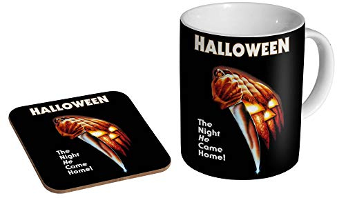 Michael Myers Halloween 1978 Keramik-Kaffeetasse + Untersetzer, Geschenk-Set