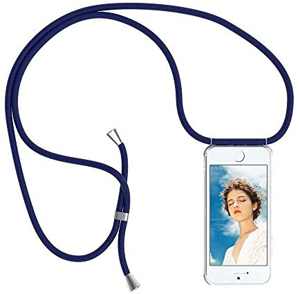 YuhooTech Handykette Hülle für iPhone 7/ iPhone 8/ iPhone SE 2020 Handyhülle, Smartphone Necklace Hülle mit Band - Handyhülle mit Kordel Umhängenband - Schnur mit Case zum umhängen in Blau