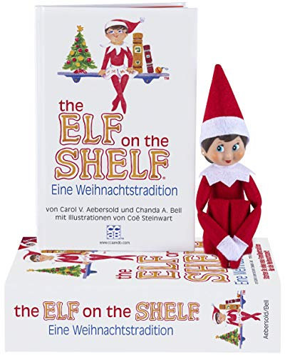The Elf on The Shelf® Eine Weihnachtstradition | Mädchen mit Blauen Augen | inkl. zauberhaft illustriertem Buch, Erinnerungsbox & offizieller Adoptionsurkunde