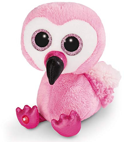 NICI Glubschis: Das Original – Glubschis Flamingo Fairy-Fay 15 cm – Kuscheltier Flamingo mit großen Augen – Flauschiges Plüschtier mit großen Glitzeraugen – Schmusetier für Kuscheltierliebhaber–45557