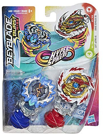 Beyblade Burst Rise Hypersphere Dual Pack Erase Devolos D5 and Left Astro A5-2 Left-Spin Battling Top Toys, Ages 8 and Up