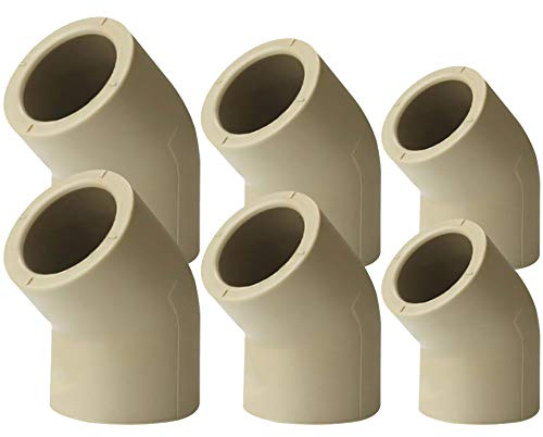 YOFASEN 6 Stück Wasser Rohrverbinder 20mm 25mm 32mm 45 Grad PPR Wasserrohr Rohrverbinder 45 Grad Winkel Kniestück