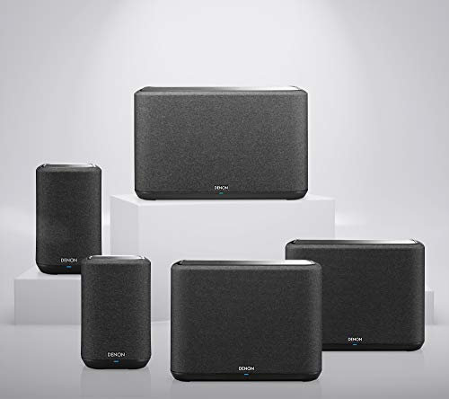 Denon Home Multiroom-Lautsprecher Set, Home Paket 4, HiFi Lautsprecher mit HEOS Built-in, WLAN, Bluetooth, AirPlay2, bestehend aus 2x Denon Home 150, 2x Denon Home 250 und 1x Denon Home 350, schwarz