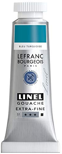 Lefranc Bourgeois Linel Gouache Extra-Fine Tube 14ml Bleu Turquoise Série 1