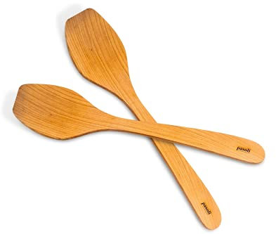 pasoli Wok Turner | Cherry Wood | 37cm | Anti Bacterial | Spatula (Pack of 2)