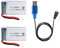 2 Pcs 3.7V 800mAh 20C 902540 Rechargeable Lipo Battery with USB Charger for Syma X5 X5C X5SW X5SC Hengqi 905 Cheerson CX-30 Skytech M68 RC Quadcopter Drone Spare Parts