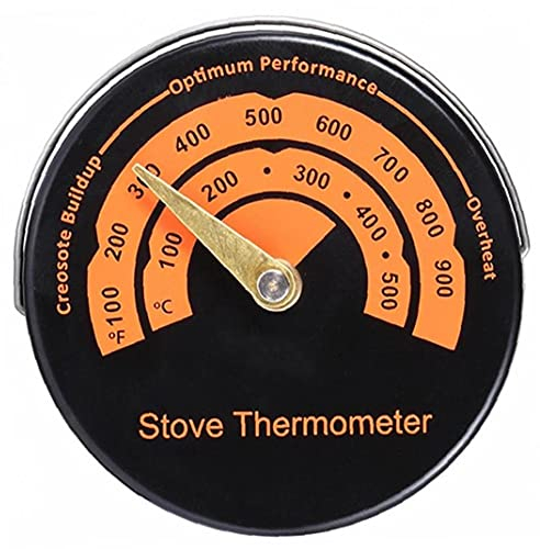 Magnetic Stove Thermometer Wood Burner Top Thermometer Stove Temperature Meter Stove Flue Pipe Thermometer Fireplace Accessories for Avoiding Stove Fan Damaged by Overheating