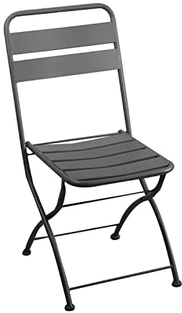 Vacchetti Giuseppe 6458660000 Rovigo Klappstuhl aus Eisen, Metall, Anthrazit/Anthrazit