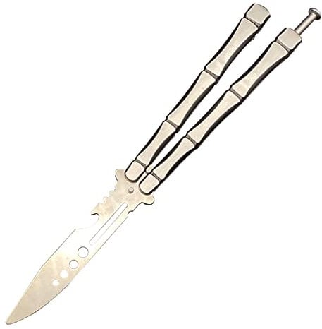 OROCHIO Finger Practice Multi-functional Tool with Spring Loaded Latch Bali-Bottle Opener Folding Stainless Steel Flip Player (Bamboo)