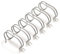 Albyco - Drahtbinderucken, Wire-O Drahtbinderkämme - 7,9 mm - Buchringe, Spiralbinder, Papier Binder, Wirebind, Binderucken draht, 5/16 Zoll - bis zu 45 Blatt - 100 Stück - Weiß