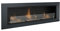 AARON HOME Milano Ethanol Kamin, Wandmontiert, Edelstahl, 128x42cm (Anthrazit)