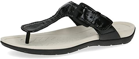 Caprice Damen 9-9-27108-20 Sandale Zehentrenner, Black Naplak, 39 EU