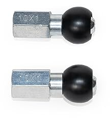 Burley COHO® Nutted Axle Bike Trailer Axle Adapter, M10 x 1.0, Black/Silver