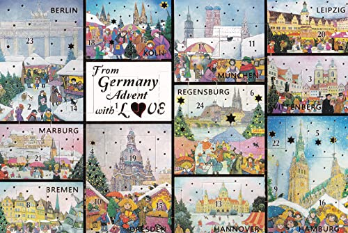 Nostalgische Adventskalenderkarte Deutschland Germany Kunstkarte Weihnachtsgruß