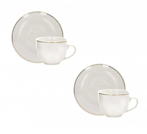 BRANDANI TAZZA THE PUNTO ORO SET 2 PZ PORCELLANA