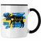 Trendation - Schweden Elch Herzschlag Tasse Geschenk für Schweden-Fans Hobby Geschenkidee (Schwarz)