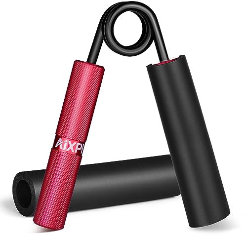 AIXPI Hand Grip【50lbs-250lbs】in Metallo,Avambracci Attrezzi,Allenamento Avambraccio e Mani,Rafforzamento Muscolare di Mano, Polso e Avambraccio(Rosso-100LBS)