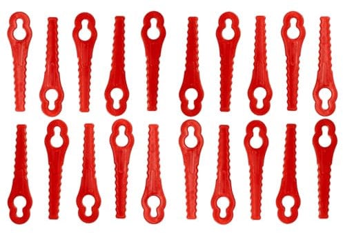 vhbw 20x Ersatz-Messer kompatibel mit Güde RT 18-0, RT 18-201-05 Rasentrimmer - Ersatzklinge Rot, Kunststoff