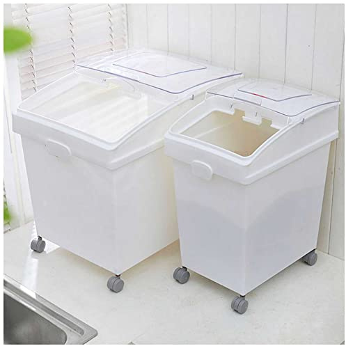 Mobile Ingredient bin - 400-Cup Capacity Mobile Ingredient Bin, with Scoop - Stackable Commercial Kitchen Storage Solution for Easy Ingredient Organization