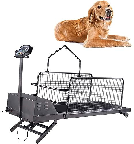 Laufband für große Hunde, mit Neigungsverstellung und Bildschirm, belastbar bis 260 Pfund, zum Trainieren großer Hunde und zum Abnehmen