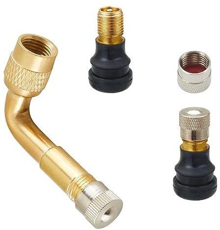 Natcoo Tubeless-Ventil und 90°-Bogen Ventilverlängerung für Ninebot Max G30, Ventil für Ninebot Mini Pro, für Segway Mini, für Hoverboard, E Scooter Ventil für Xiaomi M365, Pro 2, 1S