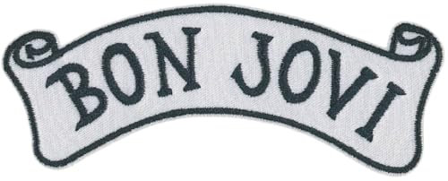 C&D Visionary Bon Jovi Banner Logo Patch weiß schwarz