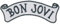 C&D Visionary Bon Jovi Banner Logo Patch weiß schwarz