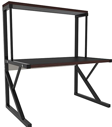 HUOLE Soporte para Microondas Horno Estantería de Almacenamiento para Microondas Multifuncional Armario de Cocina Encimera de Cocina-65 * 54 * 30cm-Negro