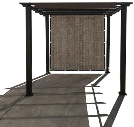 Jianyana Rete Ombreggiante, 185 g/m² HDPE con Occhielli 90% Opacità per Protezione Solare Terrazza (Marrone, 2 × 3 m)