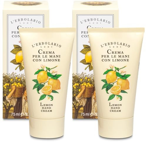 2x Erbolario - CREMA per le MANI con LIMONE 75 ml - Trattamento per le mani a rapido assorbimento per mani morbide e vellutate - Fragranza Agrumata + OMAGGIO 2 Tisane Funzionali Viropa