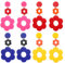 PHOGARY Boho Blumen Ohrringe, 4 Paare Hippie Ohrringe Damen 70er Jahre Accessoires für Mädchen, Acryl Blumenohrringe für Frauen, Harz-Böhmische-Ohrring Karneval Gänseblümchen Set, Neon Party Schmuck