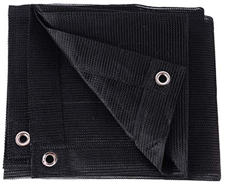 Schattierungsnetz, für den Außenbereich, mit Kordelzug, 85 % UV-Schutz, für den Innenhof, Haustierpflanze, Schwimmbad, Garten, Sonnenschutz, Markise (Größe: 1 x 3 m), Schwarz