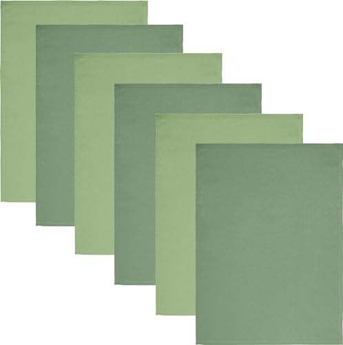 REDBEST Geschirrtuch Tulsa 6er-Pack Baumwolle pistazie/salbei Größe 50x70 cm