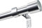 Bastone per tenda con staffe, set di aste per finestra, resistenti, per camera da letto, soggiorno (argento, 60-135 cm)