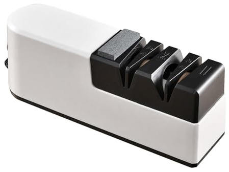Affilacoltelli Automatico Elettrico - Affilacoltelli Elettrico | Di Affilatura Coltelli Con Lama Dritta | Gadget Da Cucina Multifunzionale Ricaricabile Tramite USB Per Affilatura Grossolana E