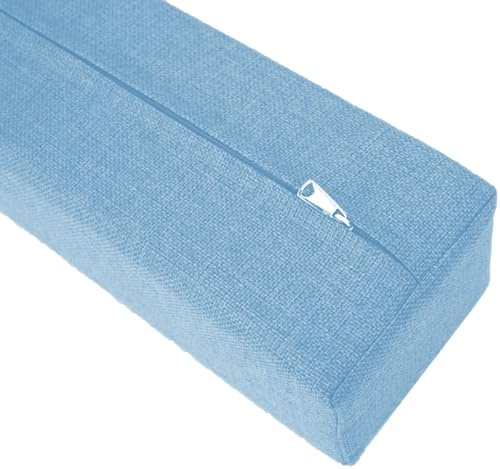AQIGR Bett lückenfüller Kopfteil 200/120/140/180 Bettbrücken-Matratzenfüllkissen, Beistellbett Bettlückenfüller Twin-zu-Einzel-/Doppel-/Kingsize-Bett schließt die Lücke(Light Blue,90x10x15cm)