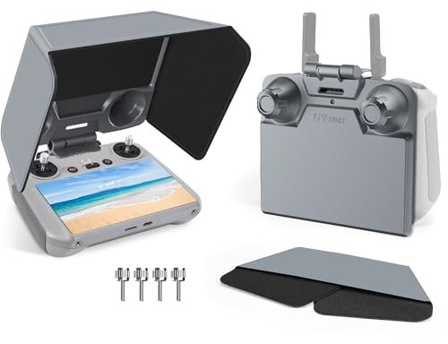 FPVtosky Mini 4 pro RC 2 Magnetische Sonnenblende I Joystick Schutz I Bildschirmschutz - 3 in 1 RC-2 Fernbedienung Zubehör für DJI Mini 4 Pro/Air 3, Vollschattierung