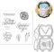 Stanzschablonen Neuheiten 2024, Stempel und Stanzen Set, Stampin Up Stempel und Stanzen Set Neu 2024, Silikonstempel und Stanzschablonen, Prägeschablonen für DIY Geburtstage Scrapbooking Grußkarte