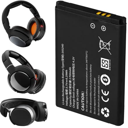 1700mAh Battery Replacement for Steelseries Arctis Pro Wireless, Siberia 800, Siberia 840 160240 Wireless Bluetooth Headphones Battery