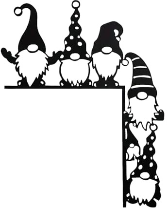 Generisch Wichtel Türrahmen Deko Weihnachten, Türdeko Weihnachten Türrahmen, Weihnachts Tür Eckschild Dekoration, Türrahmen Wandkunst, Aus Eisen Für Türeckenfenster