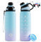 Fjbottle Bouteille d'eau 1L avec Couvercle Magnétique, Grande Gourde d'eau sans BPA, Bouteille de Boisson Étanche pour Gym, Demi-Gallon Bouteille d'eau pour Fitness, Sports, Extérieur