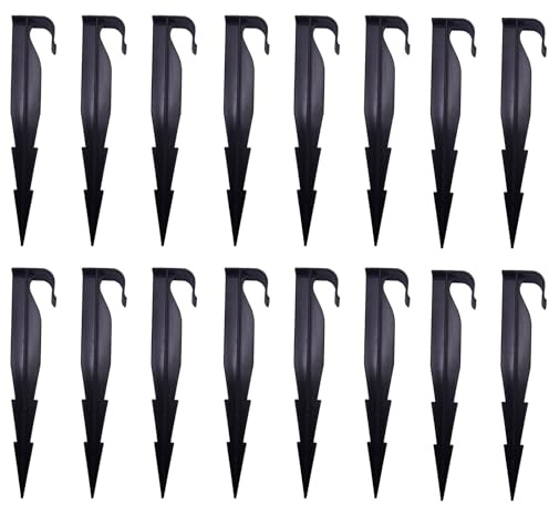 HOINCO 100 Stück 16MM PE Bewässerungsrohr Ankerpfeile aus Kunststoff | Bewässerungs-Tropfschlauchpfähle, für Pflanzenunterstützung, Gartenboden-Sicherungsschläuche