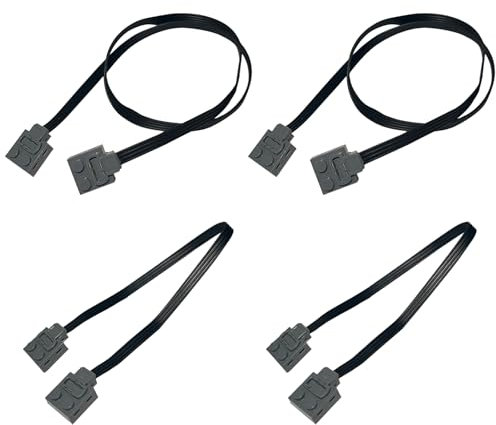 Sixfolo 4 Stück Verlängerungskabel Kompatibel mit Lego Moc Motor 8886,Power Functions Verlängerungskabel Kabelverbinder LED Lichtkabel Beleuchtung für Bausteine Spielzeug,25 cm und 50 cm